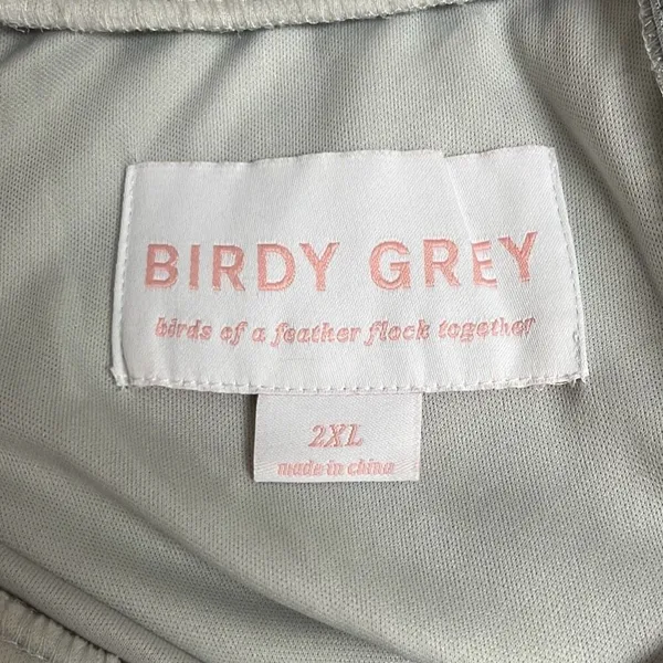 Birdy Grey Moni Halter Gown Silver Grey Chiffon Bridesmaid Dress 2XL NWT Pockets - Image 11