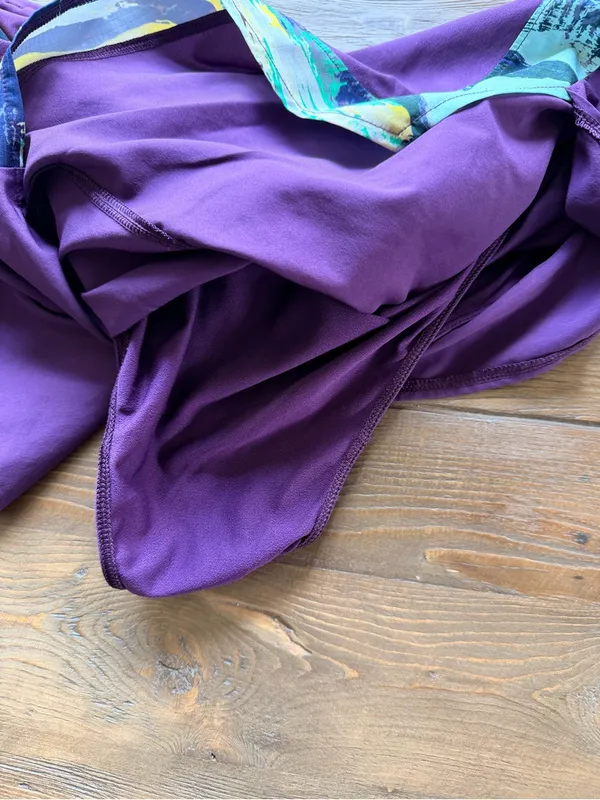 The North Face Purple Women's Athletic Shorts with Multicolor Trim - Image 5