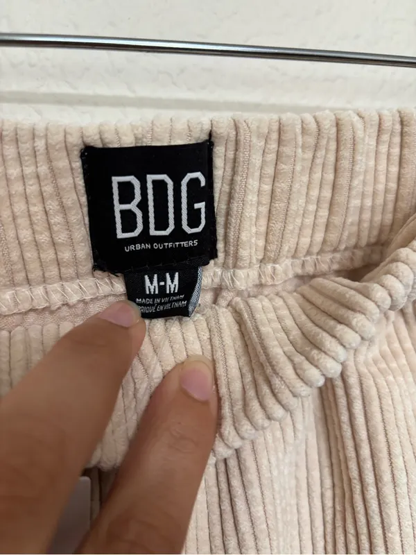 BDG Cream Ribbed Wide-Leg Knit Pants - Image 5