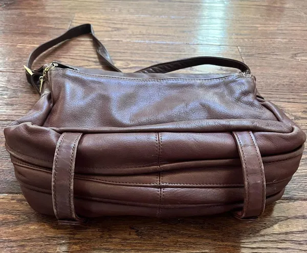Vintage Brio! Brown Cross Body Satchel Shoulder Bag - Image 6