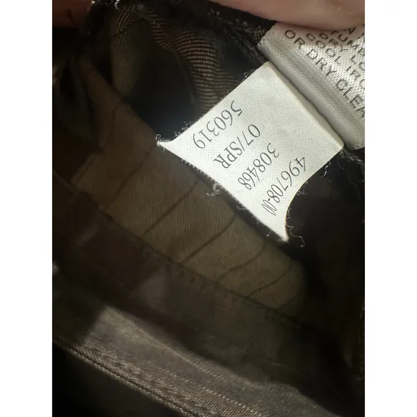 Banana Republic Martin Fit Pinstripe‎ Wide Leg Crop Pants Brown Cotton Silk 8 - Image 8