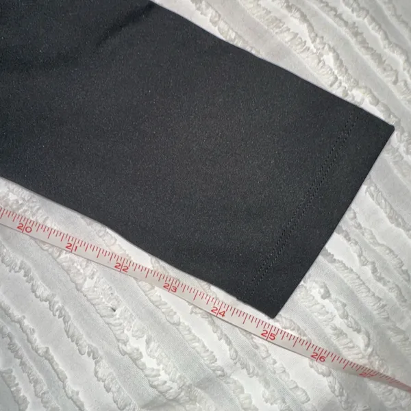 Nike Women's Black Leggings with White Logo - Image 7