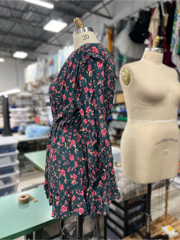 Free People Floral Print LS Free People Floral Print Long Sleeve Mini Dress M - Image 6