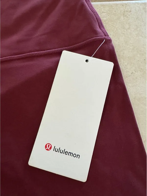 Lululemon Align High Rise 28” Red Merlot Size 12 NWT - Image 4