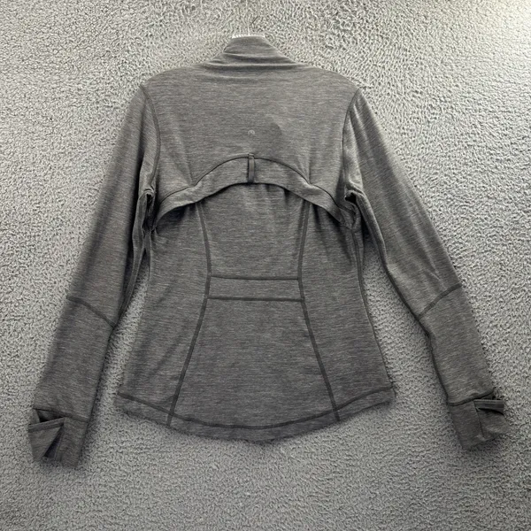 Lululemon Define Jacket Brushed Heathered Slate Gray Athletic Athleisure Size 10 - Image 2