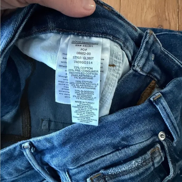 Good American Good Legs Denim Jeans Size 4/27 Skinny Slim Distressed High Rise - Image 7