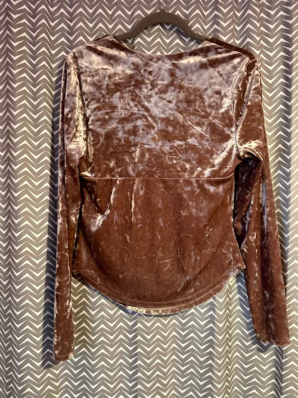 Free People | "Perfect Date" Top in Taupe, M - Image 5