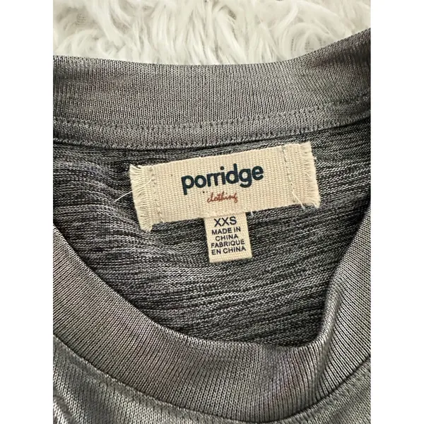 Porridge Anthropologie silver‎ SS shirt XXS - Image 2