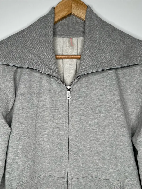 Free People Movement Baseline Gray Full Zip Sweatshirt High Low Large FP - Image 4