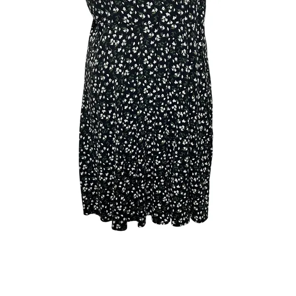 Old Navy Women Cottage Boho Floral Sundress XL Black Smocked Back Indie Whimsy - Image 5