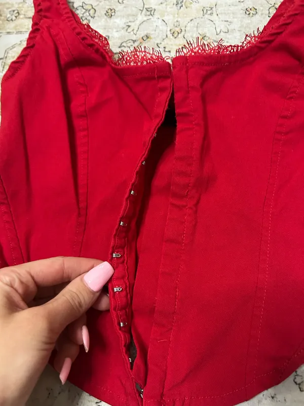 Madden Girl Red Corset top - Image 4