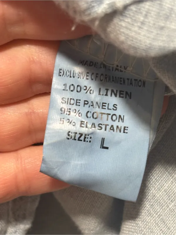 Lina Tomei Made in Italy 100% Linen Embroidered Shift Dress – Large - Image 10