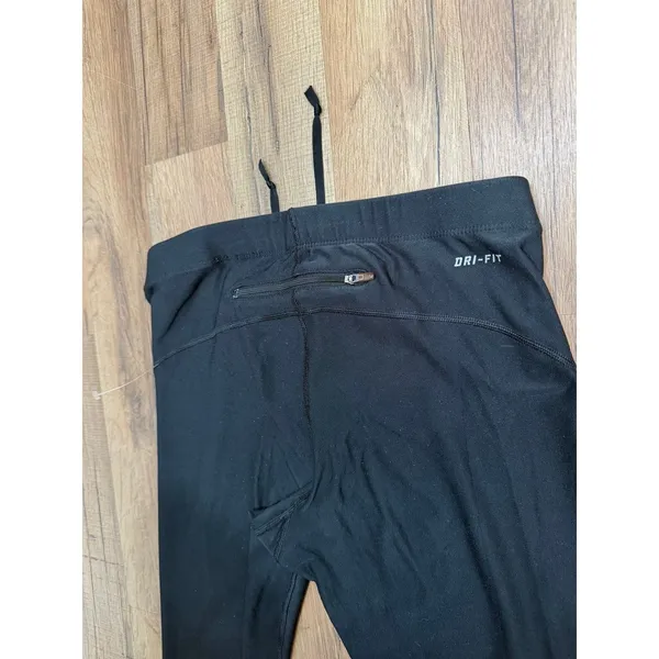 Nike Dri-FIT Black Running Leggings Women Size S Zip Ankle‎ Pocket Athletic - Image 3