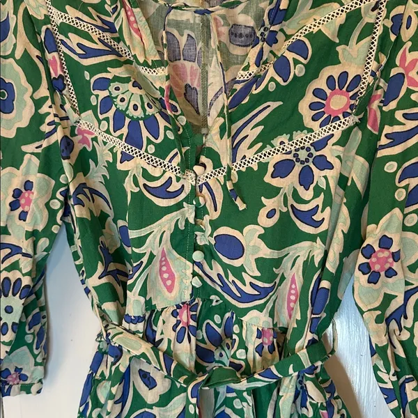 Zara Multicolor Floral Long‎ Sleeve Dress size S EUC - Image 2