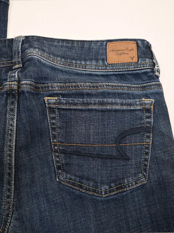 American Eagle Women's 8 Short Dark Wash Low-Rise Vintage Original Boot Jean - Image 7