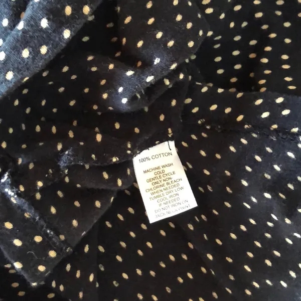 ANN TAYLOR LOFT Black Polkadot Long Sleeve Top S - Image 6