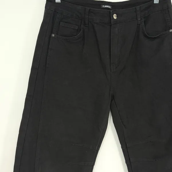 Flamingals Womens 2XL Black Wide Barrel Leg Denim Jeans Plus‎ Size - Image 3