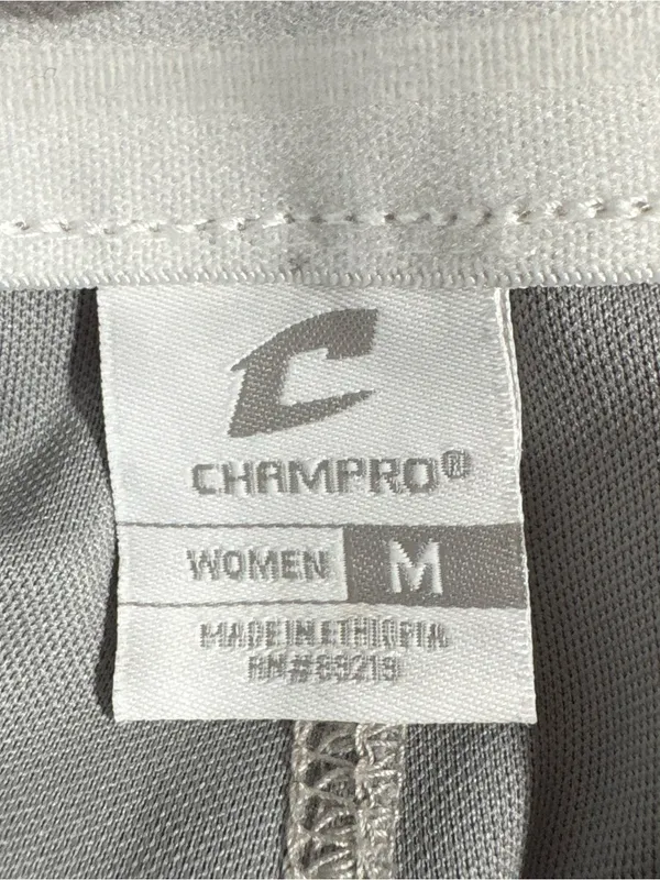Champro Softball Pants Women's‎ Medium Gray Sports Athletic Stretch Button Zip - Image 6