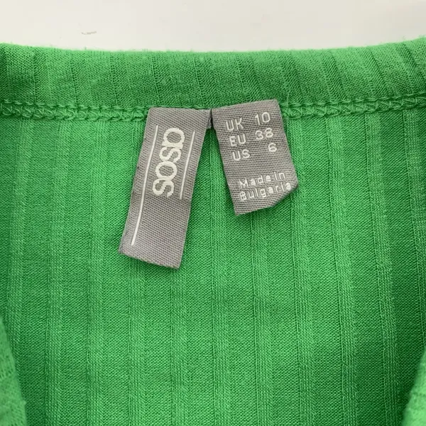 ASOS Dress 6 Green Short Sleeve Casual Preppy Minimalist Spring - Image 4
