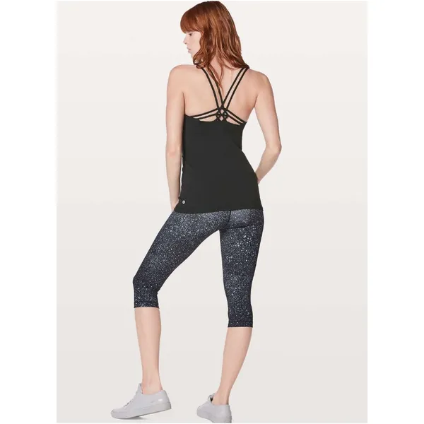 Lululemon Create Your Calm Tank Black Strappy Yoga Active Stretch Women Size 8 - Image 2