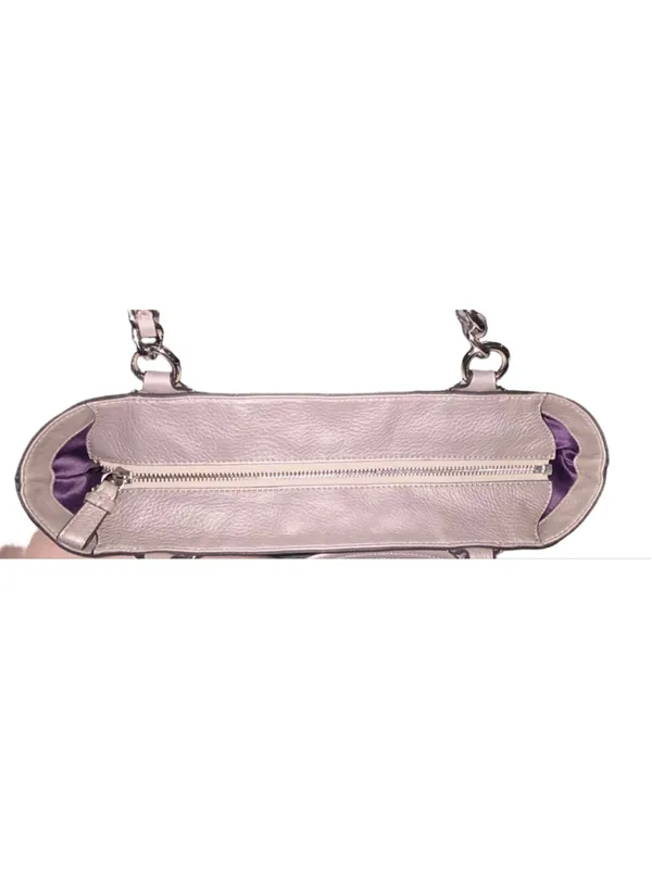 Y2K Coach Chelsea Metallic Champagne Purple Double Handle Tote - Image 5