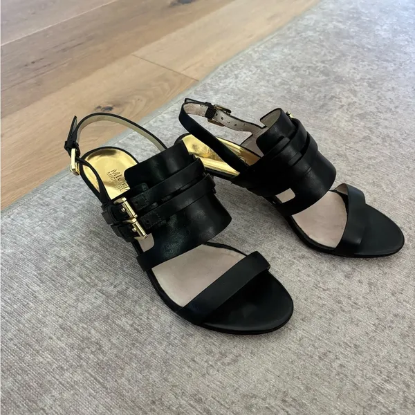 Michael Kors Black Kitten Heel Sandal - Image 2