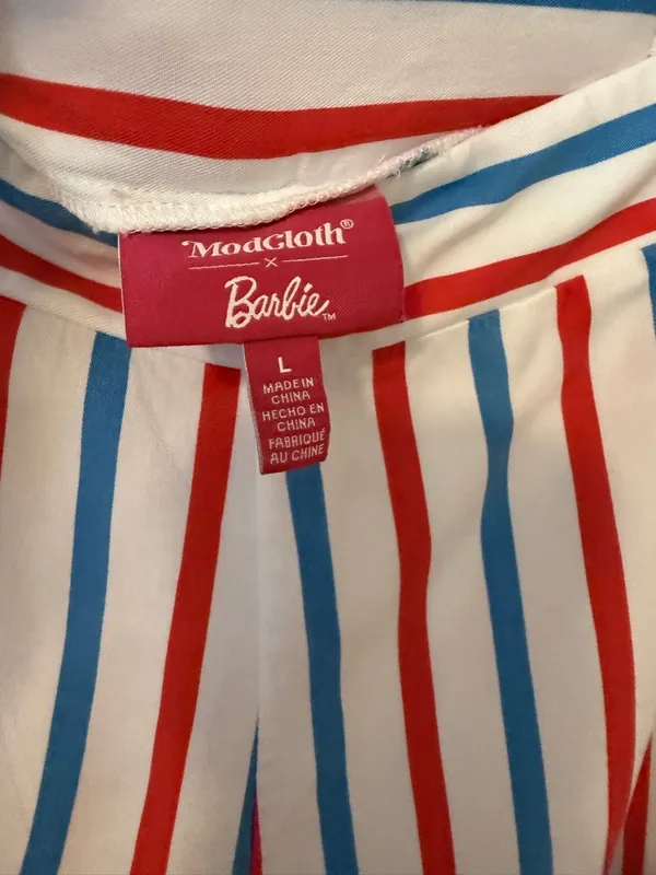 Mattel Red, Light Blue & White Striped shorts. - Image 7