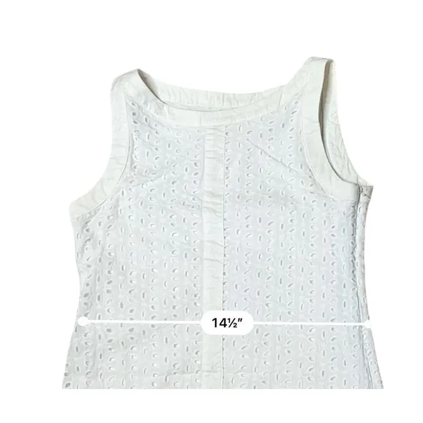Francesca's Sleeveless Eyelet Lace White Lined Sheath‎ Dress SMALL Vanilla Girl - Image 5