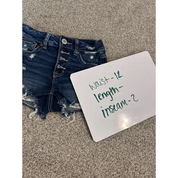 American Eagle Ne(x)t Level Stretch Distressed Denim Shorts Dark Wash 00 - Image 5