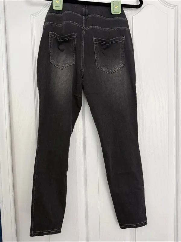 HALARA Black Skinny Pull-On Jeans - Small 7/8 Length - Image 4
