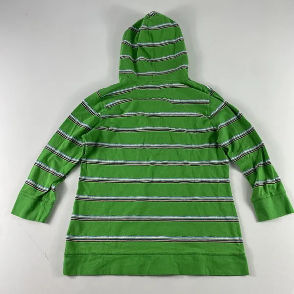 Lauren Jeans‎ Co Ralph Lauren Hoodie Womens Large Green Striped Pullover Lace Up - Image 8
