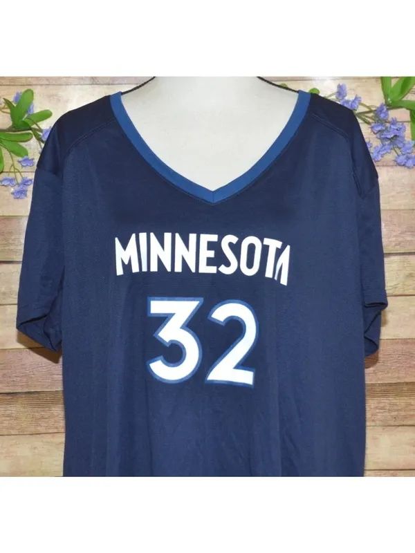 Fanatics Womens Blue Minnesota Timberwolves Towns #32 Jersey Shirt Top Size 2XL - Image 2