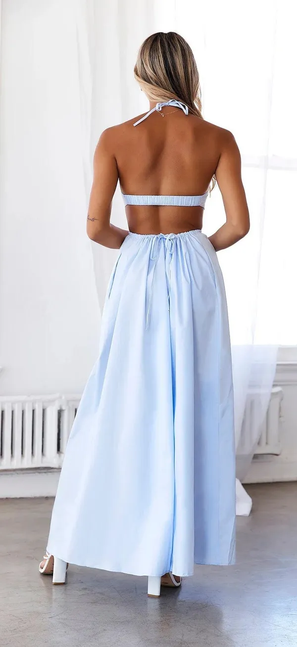 Hello Molly Blue Maxi Dress - Image 3