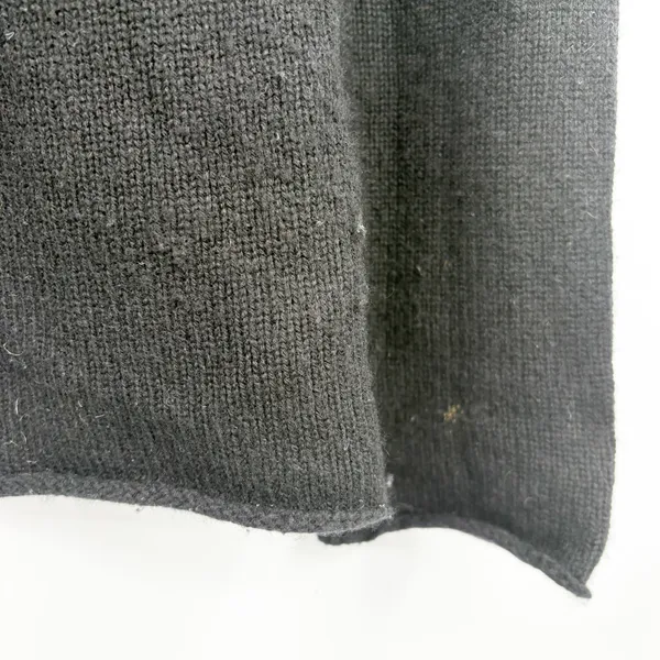 Estheme Cachemire Women Black 100% Cashmere Pointelle Minimalist Sweater Size S - Image 4