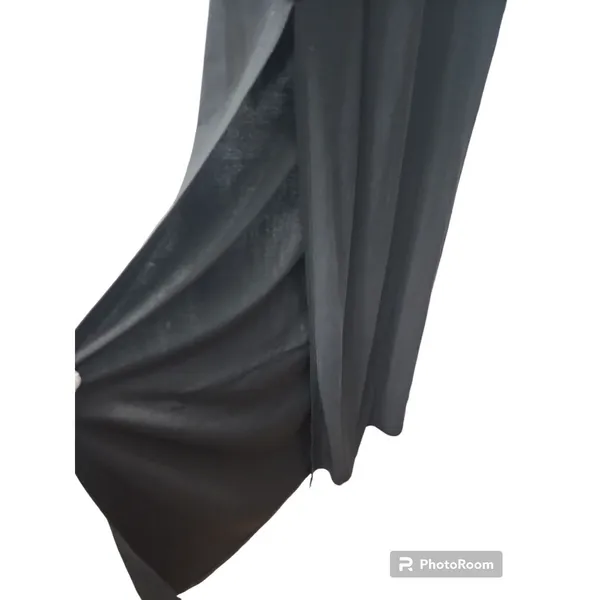 Haha Slinky Maxi Dress Black Spaghetti‎ Strap Tie Back Formal Gown - Image 3