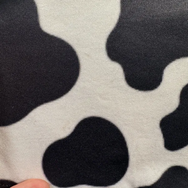 Women’s XS Black White Cow Print Mini Dress Spaghetti Strap Skater Casual - Image 5