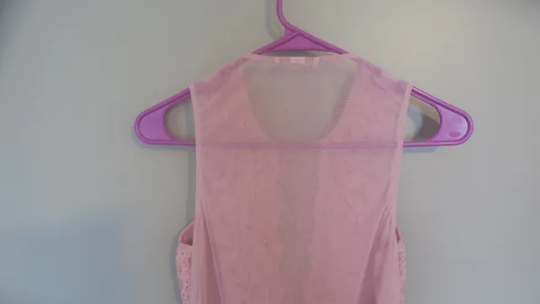 Victoria's Secret lacey illusion top mesh sexy lingerie bodysuit in pink. - Image 8