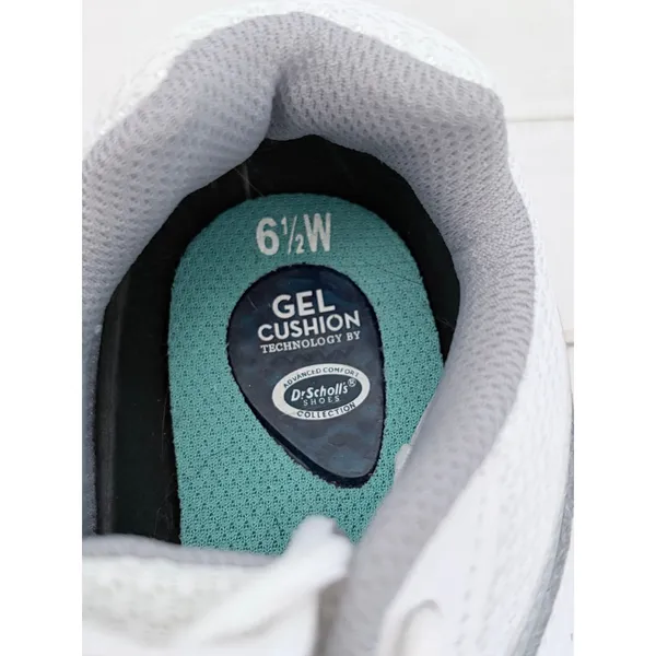 Dr. Scholl's NWOT White Leather Women's Gel Cushion Sneakers Size 6.5W - Image 8