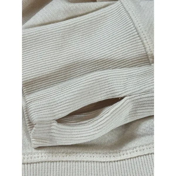 OFFLINE By Aerie Sweatshirt M Tan Cream Ombre Graphic Pullover Athleisure NWT - Image 9