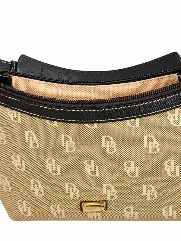 Dooney Bourke Y2K Monogram Canvas Shoulder Bag East West Slouch Medium Purse - Image 10