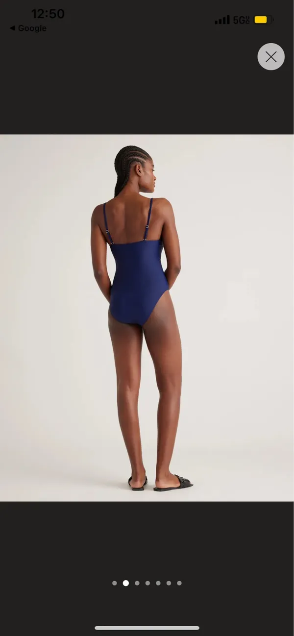 New Quince Italian Cami One-Piece Swimsuit Size Large MSRP $52 - Image 3