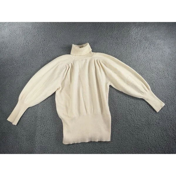 Semplice Turtleneck‎ Sweater Women Small Angora Wool Balloon Puff Sleeve - Image 2