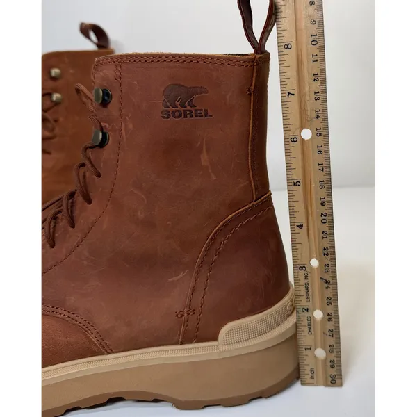 SOREL Hi Line Lace Boots Womens 9.5 Brown Leather Gorpcore Rugged Streetwear - Image 7