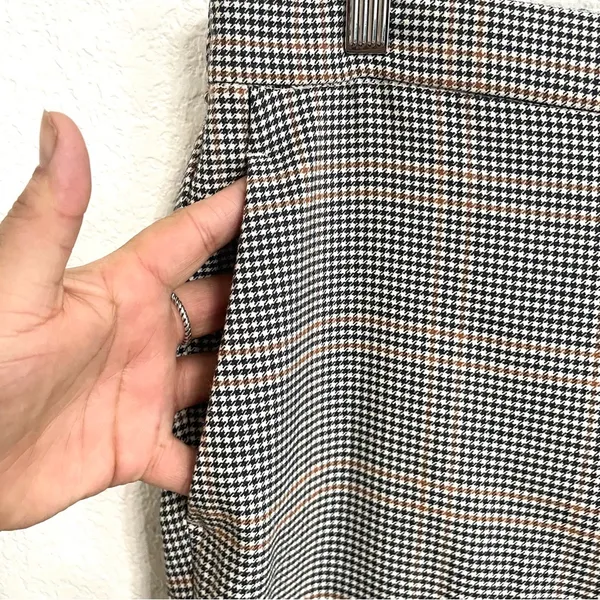 Old Navy Womens Pants Black White Brown Houndstooth Pull On Size 14 - Image 5