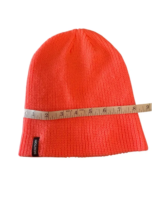Burton Neon coral Knit Beanie Hat One Size Winter Ski Snowboard Ribbed - Image 6