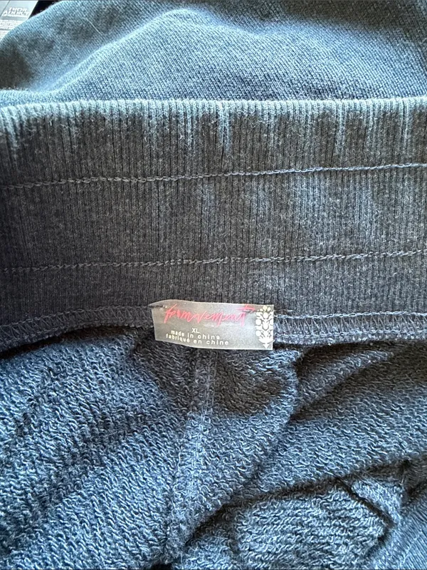 Free People Navy Wide-Leg Sweatpants - Image 9