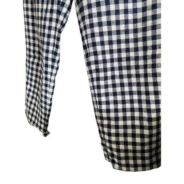 J. Crew Factory Gingham Linen Blend Holland Pant Size 6 - Image 3