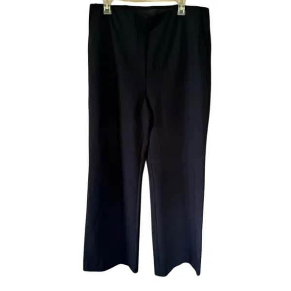 Chico's Black Pull-On Wide Leg Pants Size 2.5R Stretch Elastic Waist - Image 2
