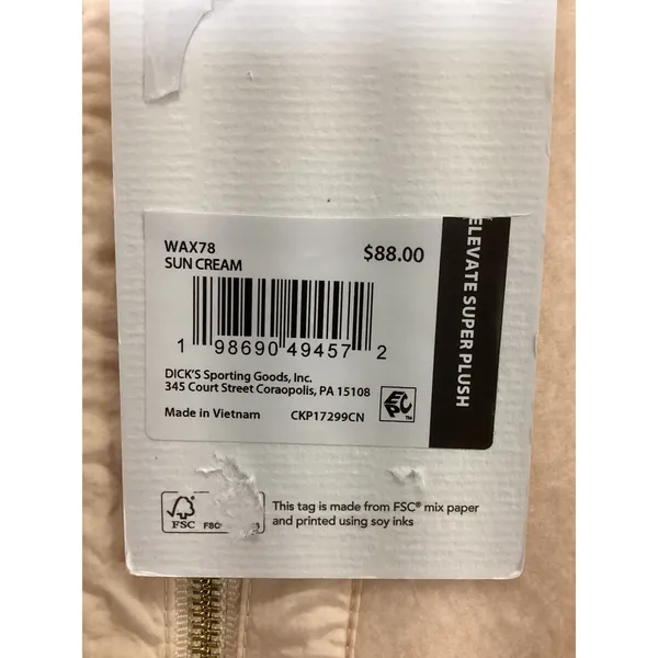 CALIA Elevate Super Plush Quarter Zip Pullover Sun Cream Peach XXL WAX78 - Image 4