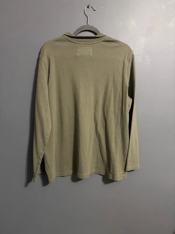 Natural reflections dark forest green long sleeve collared top size 1X - Image 6